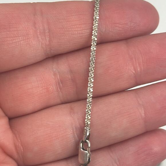 Sterling silver garnet encrusted cross pendant necklace - Picture 6 of 8